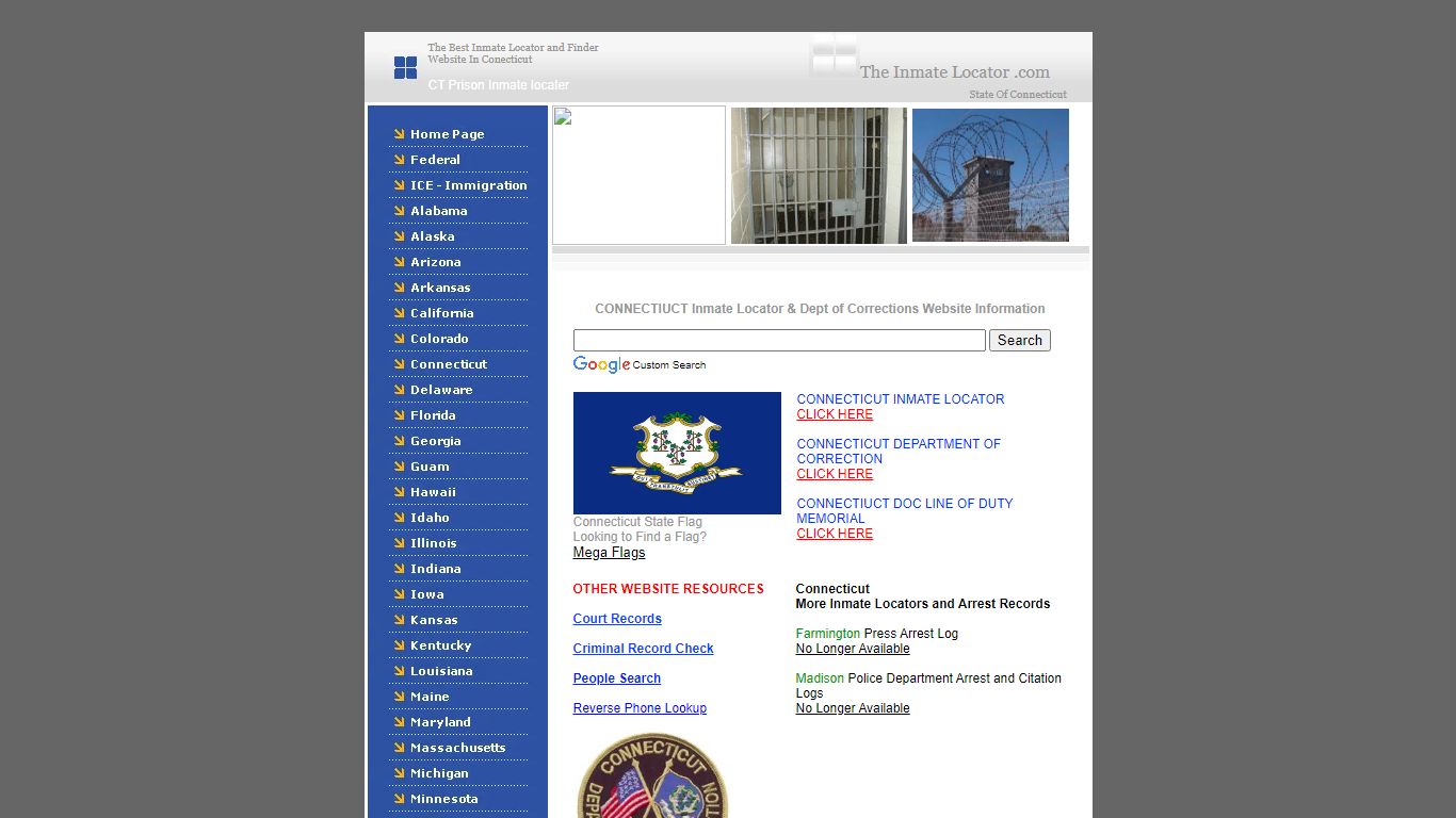 Connecticut DOC & Connecticut Inmate Locatoer, Find Inmates