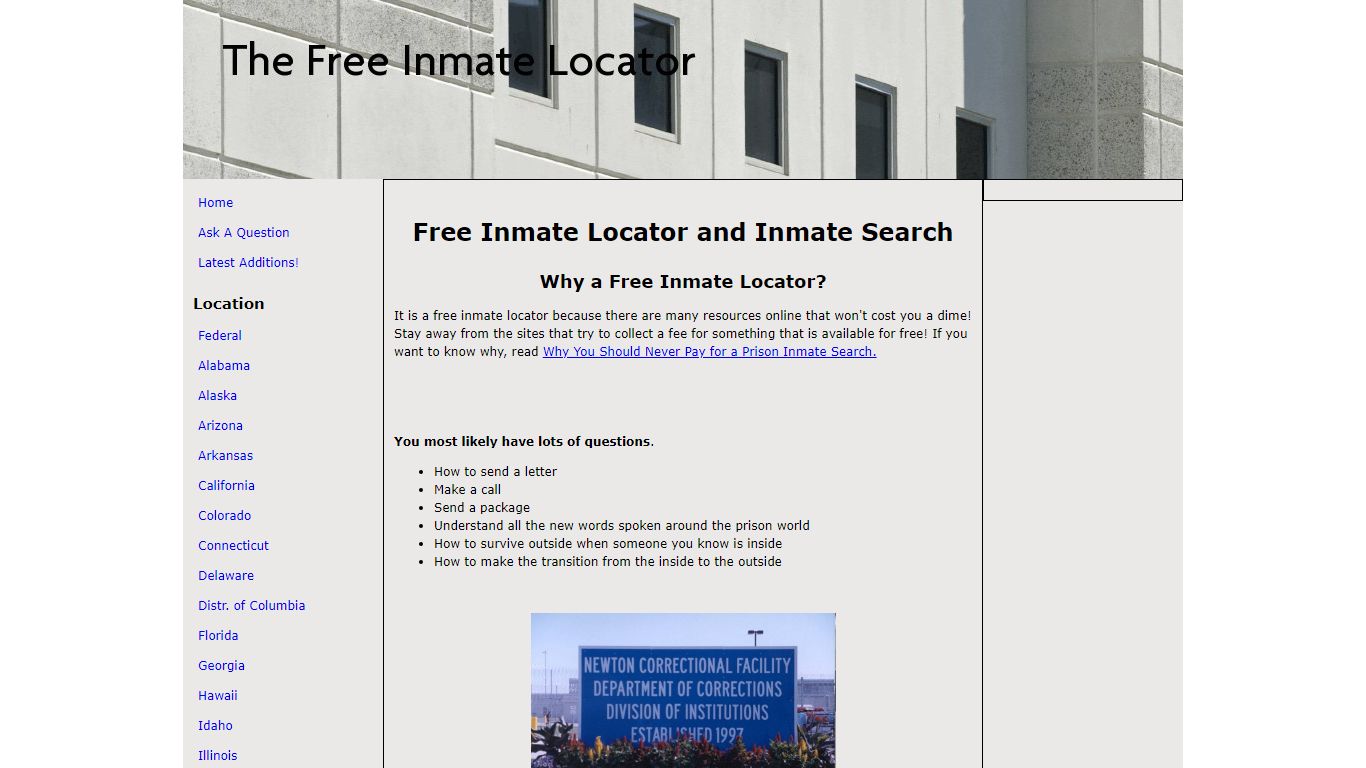 The Free Inmate Locator: Find federal, state and county ...